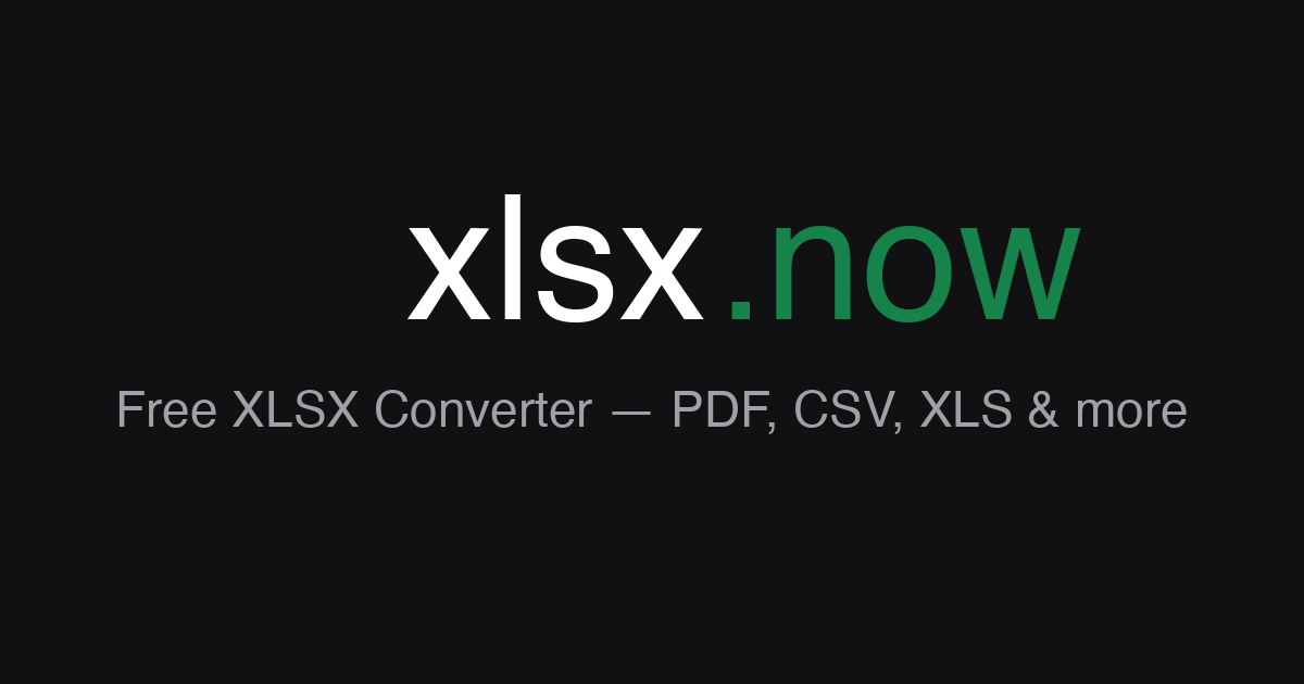 Convert XLSX to CSV Online Free